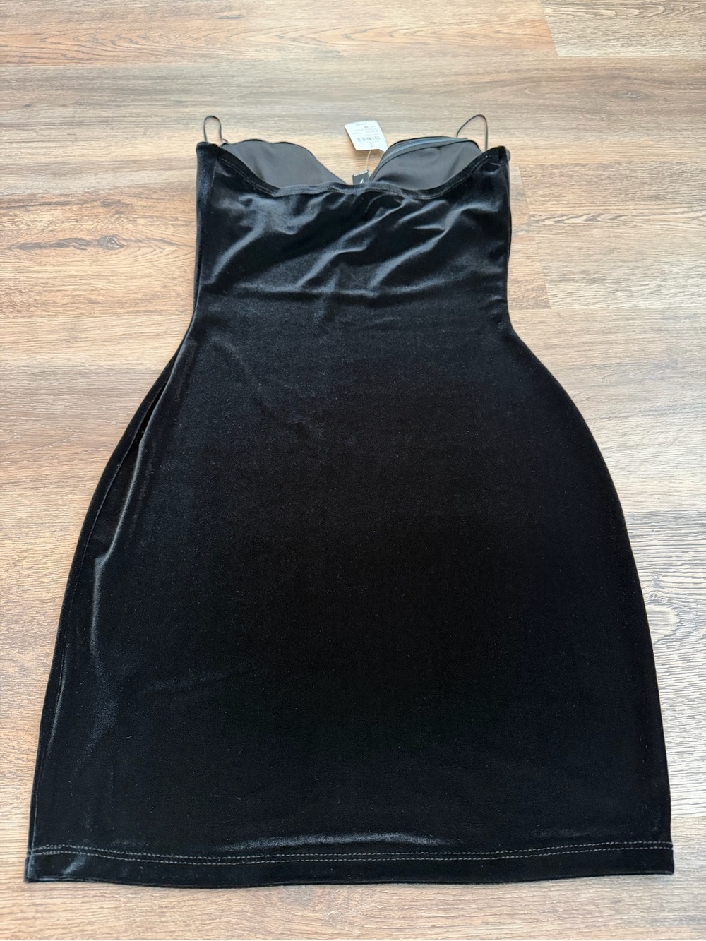 Windsor Black Velvet Strapless Sweetheart Bodycon Mini Dress Size Medium NWT - Picture 5 of 10
